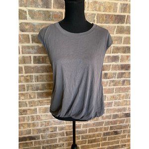Eri+Ali short sleeve gray short sleeves size XS casual elastic bubble waist